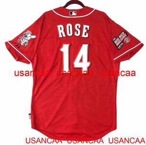 Stitched #14 Pete Rose Red Jersey Throwback Jerseys Men Women Youth Baseball XS-5XL 6XL