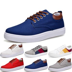 2024 men fashion canvas sneakers shoes black white blue grey red Khaki mens casual out jogging walking item fourty four