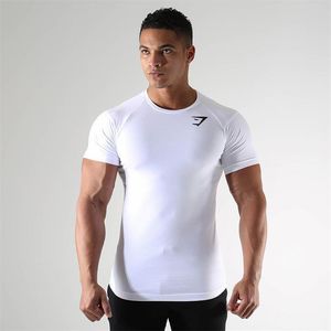 Male T-shirt Summer Sports Short-Sleeved Tops Fast Drying Training Breathable Compression Jogging Tights Gym Fitness Tracksuit