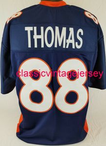 Män kvinnor ungdom demaryius thomas anpassad sydd blå fotboll tröja xs-5xl 6xl