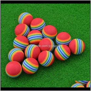 1pcs golfboll super söt regnbåge leksak liten hund katt husdjur eva leksaker öva bollar p9til ajr9t
