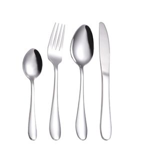 2021 Nowy Sliver Stainless Steel Flatware Zestawy Dinner Nóż Widelec Łyżka Zestaw 4-częściowy Ustawianie Ustawianie Ustawianie Zestawy