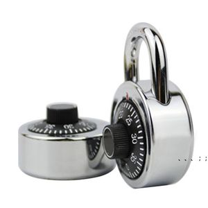 NEWMini Portable Password Locks Gym Closet Safe Disc Anti-Theft Lock Metal Dial Luggage Locker Turntable Passwords Padlock RRA11310