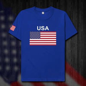 Amerikaanse T shirt van de VS Vlag Heren Katoenen Poloshirt met korte mouwen Nationaal Team Uniform Basketbal ventilator Kleding