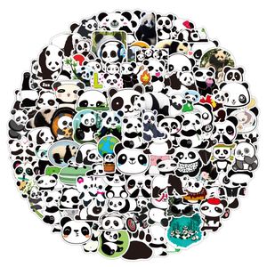 100 pcs Adorável bonito panda adesivos para skate portátil bagagem bicicleta guitarra de guitarra garrafa de água decalques crianças presentes