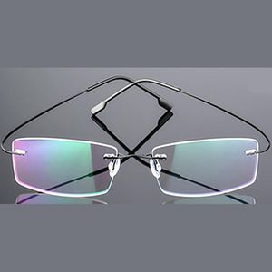 Sonnenbrille Hohe Qualität Randlose Pochrome Lesebrille Männer Frauen Progressive Multifokale Anti Blue-ray Presbyopie Titan