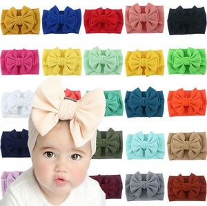 25colors baby girls hair headband Europe Style big wide bowknot hairbands comfortable elasticity princess hairs band