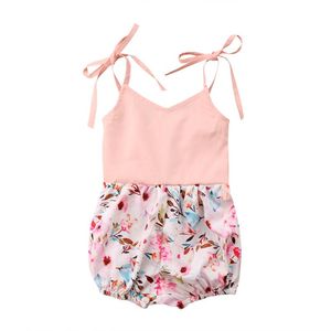 Traje de baño de una pieza Bebé Niñas Ropa de playa Niños Flor Mameluco Mono Traje Ropa Verano Vacaciones Playa Tela 0-24m Trajes de dos piezas