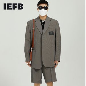 IEFB ملابس رجالية الربيع والصيف تصميم تصميم عارضة دعوى طويلة الأكمام الحلل + دعوى قصيرة قطعتين مجموعة 9Y7457 210524