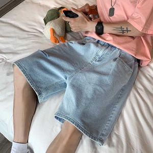2021 Summer Men's Jeans Shorts Casual Knee-length Short Pants Denim Washed Classic Ripped Hole Bottoms homme Streetwear Clothing X0705