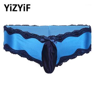 Seksi erkek iç çamaşırı eşcinsel iç çamaşırı dantel bikini şort brifs penis örgü jockstrap külotları tapma