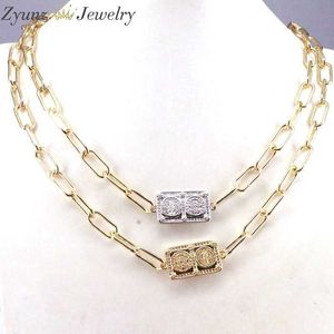 5PCS, Religious Jewelry Copper Metal San Benito Clear CZ Paved Collar Necklaces X0707