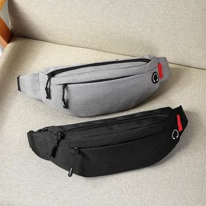 Män Bag Belt Pouch Purse Casual Large Telefon Waist Pack Women's Canvas Travel Banana Hip 4 Fickor Utomstående Väskor