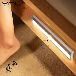 Luci notturne 10 LED Sensore di movimento PIR Wireless LED Decorazioni per la camera da letto sotto la luce dell'armadio per la lampada dell'armadio delle scale della cucina