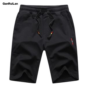 Mens Summer Shorts Fashion Casual Knit Cropped Short Pants Fashion Sports Running Knee Length Shorts Male B0756 210518