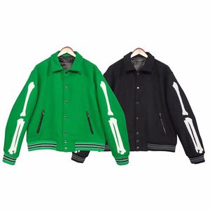 SLP 植毛野球コート制服ファッションジャケットシングルブレスト暖かいジャケットカップル女性男性代表チームコートメンズデザイナー服特大アスレジャー AM654