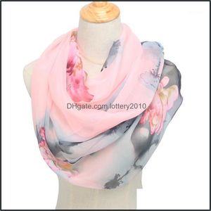 Bandanas Wraps Hats, Scarves & Gloves Fashion Aessories Arrival Spring And Autumn Chiffon Women Scarf Polyester Geometric Pattern Design Lon