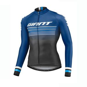 Pro equipe gigante ciclismo manga longa jersey mens mtb camisa de bicicleta outono respirável rápido seco corridas tops estrada bicicleta roupas ao ar livre sportswear y21042209