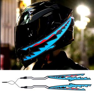 Adesivo a LED per casco moto Adesivo a strisce luminose lampeggianti Adesivo a strisce di luce fredda EL Segnale di guida