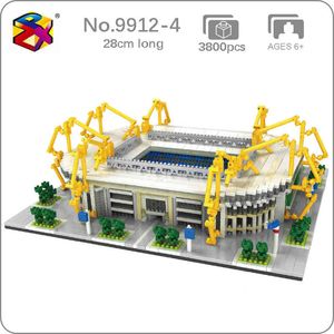 Arquitetura PZX Creative Dortmund Football Club Signal Iduna Park Stadium 3D Modelo DIY Mini Blocos de Diamante Brinquedo Tijolos Para Crianças X0522