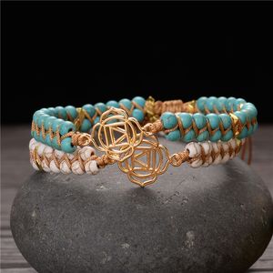 Natural Stone Tree Of Life Lotus Handmade Beads String Bracelets Women Men Yoga Beaded Bracelet Charm Jewelry Drop