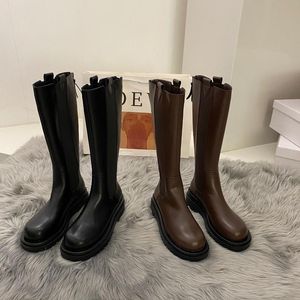 2024 Autumn Long Women's Boots and Winter Plus Veet Shoes Tall Knights Knes Thin 34538