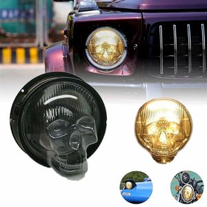 Lampa täcker nyanser kreativ skalle skugga bil strålkastare retro främre luckor lastbil auto dekorativ skyddshuvud dekoration