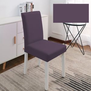 Capa de cadeira de cor sólida Spandex Stretch Elastic Slipcovers Cadeiras Branco para sala de jantar Cozinha Casamento Banquete Hotel ZWL636