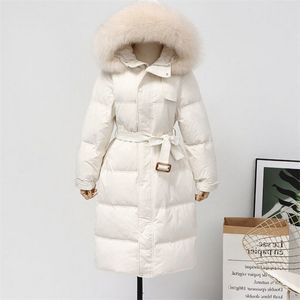 Autumn Winter Faux Fur Coat Women Long Jacket Parkas Hooded Warm Woman s Solid Cotton 210913