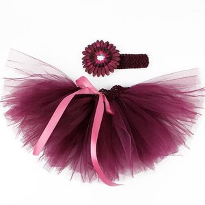 Baby Tutu Skirt Bow Strap Girls Head Flower Hair Acessórios Set Pogalgia Born Kids Dance Says