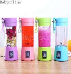 1300MA Electric Juicer Cup Mini Portable USB Ricaricabile Juice Blender And Mixer 2 Leaf Plastic Juice Making Cup FY4069