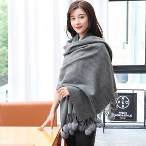 Scarves SHZQ Women Winter Scarf Shawl Thick Large Size Cape Pure Color Wrap 9 Colors High Quality Low Price Lady Muffle Weeding