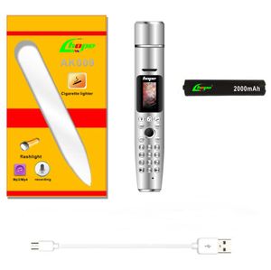 Original 6-in-1-Multifunktions-AK009-Stift-Mini-Handys, 0,96 Zoll kleiner Bildschirm, entsperrt, GSM-Dual-SIM-Karte, Kamera, Taschenlampe, Bluetooth-Wählgerät, Mobiltelefon mit Aufnahme