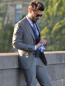 Erkek Takım Elbise Blazers Özelleştirilmiş High-end İş Slim Takım Damat Ve Adam Resmi Ziyafet Elbise Için 2 Parça