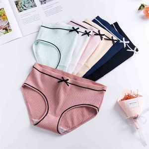 5pcs / set Women's Panties Plus Size Underkläder Stora Underkläder Shorts Kvinnliga Bottis Breeches Briefs Intimates Söta byxor för tjejer 210730