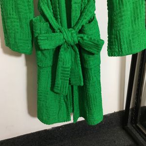 H Green Casual Bathrobe Designer Jacquard Home Sleepwear for Couple Fashion Men Women El Robe3815097