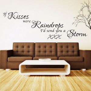 Characters "Kisses Raindrops" wall stickers decor decals home decoration NEW PVC 47*57CM 210420