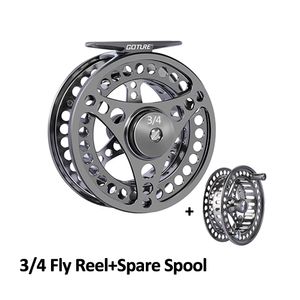 Fly Fishing Reel 3/4 5/6 7/8 9/10 2 + 1BB Max Drag 8 kg Lekki CNC Duża altana Lewe / Prawy Reel + Zapasowa szpula