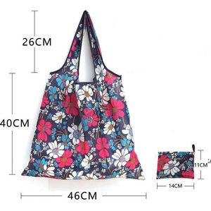 Foldable Shopping Bags Polyester Home Storage Bag Reusable Eco-Friendly Folding Bag Grocery Bag Multi-function Tote Bags CCE13257