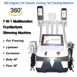 cavitation 7 IN 1 rf fat burning face slimming machine 3D cryolipolysis fat freezing lipolaser shaping beauty equipment