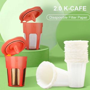 ICAFILAS24 Kゴールド再利用可能な2.0カラフェ補給可能カップコーヒーフィルター紙のためのコーヒーフィルター紙300 400 500 210607