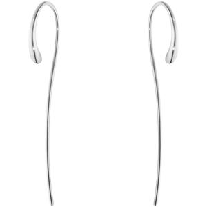 Europejski i amerykański styl Stud 925 Sterling Silver Earrings Curve Design Proste Light Fashion All-Mecz Biżuteria Akcesoria