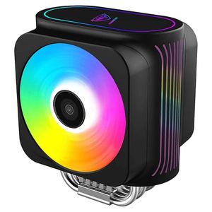 PCCOOLER GI-D66A CPU Luftkylare Moonlight Fläkt 120mm 230W Dubbel tyst PWM Kylvärmeavledning med ARGB-lampor för Intel Core i7 / I5 / I3 AMD-serien