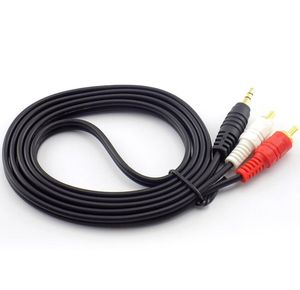 2021 3,5 mm macho Jack para AV 2 RCA Masculino Estéreo Música Cabo de Áudio Cabo AUX para MP3 Telefone Televisão Som Alto-falantes