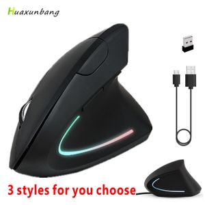 Kit da gioco ergonomico ricaricabile Mause da gioco verticale Cavo USB ottico 2.4G Mouse wireless cablato PC portatile