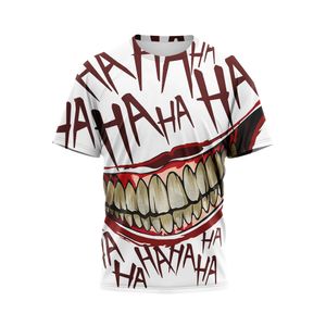 3d Optik Illüzyonlar toptan satış-Joker Komik D Cadılar Bayramı Çılgın Gülümseme erkek D T Gömlek Grafik Optik Illusion Kısa Kollu Parti Partisi Streetwear Punk Gotik Yuvarlak Boyun Yaz Tops