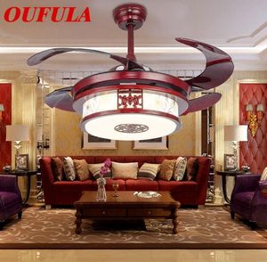 Modern Ceiling Fan Lights With Remote Control Invisible Blade Decorative For Home Foyer Bedroom Restaurant Fans