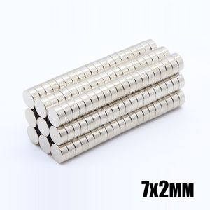 50 sztuk N35 Round Magnesy 7x2mm Neodymowy Stały NDFEB Silny potężny mini magnesowy magnes