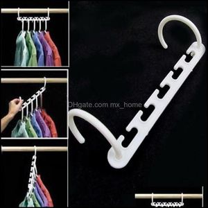 Hangers Housekee Organization Home & Garden Space Saver Wonder Magic Hanger Clothes Closet Organizer Hook Drying Rack Mti-Function Clothing