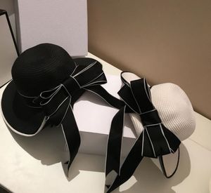 Brands Designer Caps Bucket Hat For Men Women Fitted Hats Wide Brim Checked Casual Fashion bow Straw Grass Braid Sun Summer 56-58cm